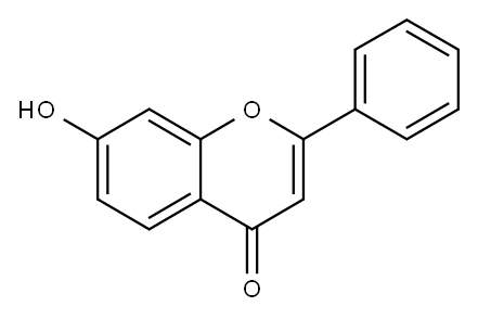 4H-1-Benzopyran-4-one,7-hydroxy-2-phenyl-,radicalion(1+)(9CI) Struktur