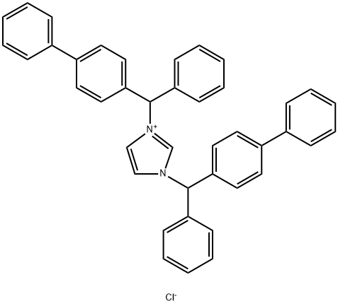 IMp. D (EP) as Chloride: 1,3-Bis[(biphenyl-4-yl)-phenylMethyl]-1H-iMidazoliuM Chloride Struktur