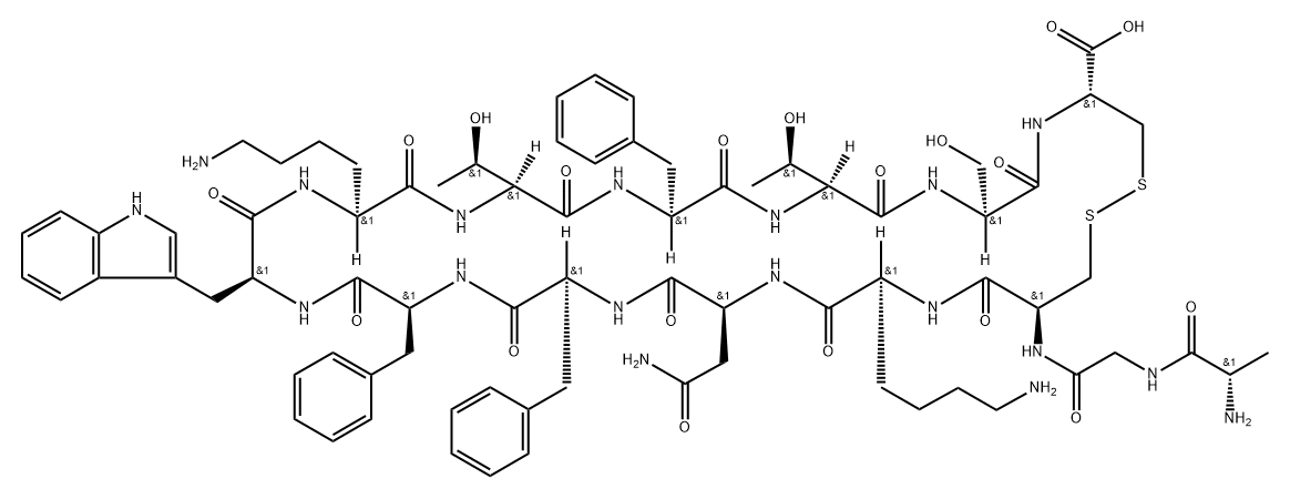 somatostatin, Cys(3)-,66610-27-3,结构式