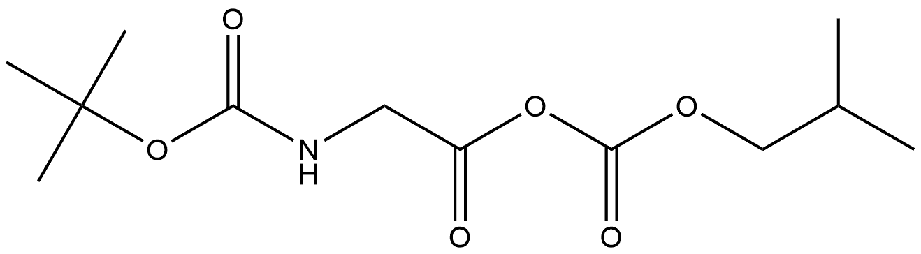 Glycine, N-[(1,1-dimethylethoxy)carbonyl]-, anhydride with 2-methylpropyl hydrogen carbonate Structure