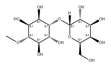 D-chiro-Inositol, 1-O-.alpha.-D-galactopyranosyl-4-O-methyl-,66921-43-5,结构式