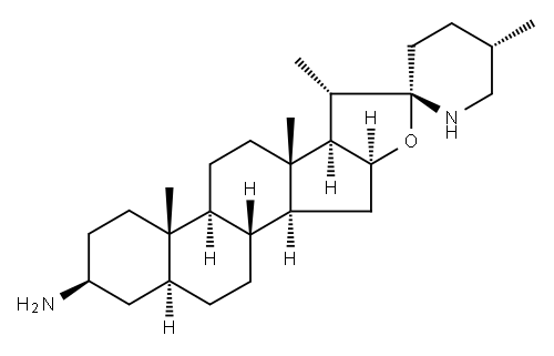 (22S,25S)-5α-Spirosolane-3β-amine 结构式