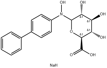 N,4-Biphenyl-N-hydroxy-D-glucuronosylamine 结构式
