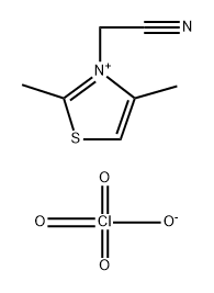 3-(Cyanomethyl)-2,4-dimethyl-1,3-thiazol-3-ium perchlorate Struktur