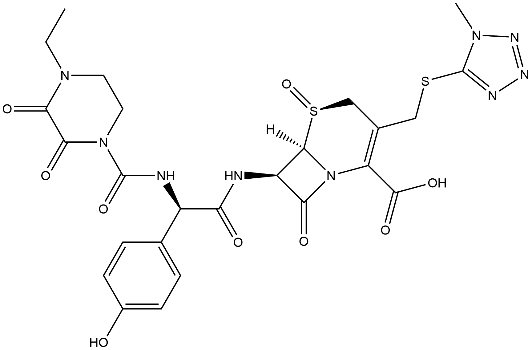 头孢哌酮杂质03 结构式