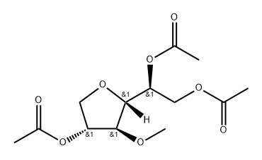 Galactitol, 1,4-anhydro-3-O-methyl-, triacetate Structure