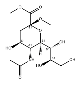 N-Acetyl-2-O-methyl-a-D-neuraminic acid methyl ester,6730-26-3,结构式