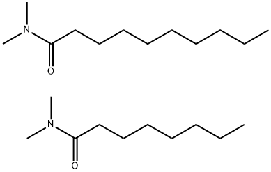 N,N-二甲基癸酰胺与 N,N-二甲基辛酰胺的混合物, 67359-57-3, 结构式