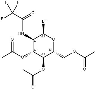 α-D-Glucopyranosyl bromide, 2-deoxy-2-[(2,2,2-trifluoroacetyl)amino]-, 3,4,6-triacetate Struktur