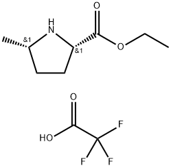 (2S,5S)-5-甲基吡咯烷-2-羧酸乙酯-2,2,2-三氟乙酸盐 结构式
