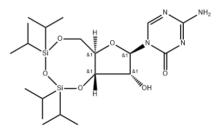 4-Amino-1-[3,5-O-[1,1,3,3-tetrakis(1-methylethyl)-1,3-disiloxanediyl]-β-D-ribofuranosyl]-1,3,5-triazin-2(1H)-one Structure