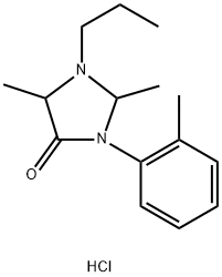 rac-trans-2,5-Dimethyl-3-(2-methylphenyl)-1-propylimidazolini-4-one Hydrochloride Struktur