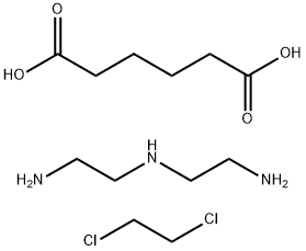 己二酸与N-(2-氨基乙基)-1,2-乙二胺和1,2-二氯乙烷的聚合物,67703-99-5,结构式