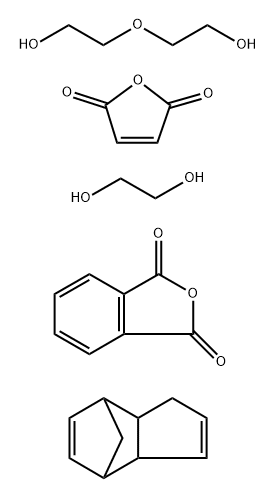 3A,4,7,7A-四氢-4,7-亚甲基茚与马来酐、邻苯二甲酸酐、乙二醇和二聚二乙醇的聚合物 结构式