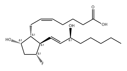 11-fluoro-11-dehydroxyprostaglandin F2alpha 结构式
