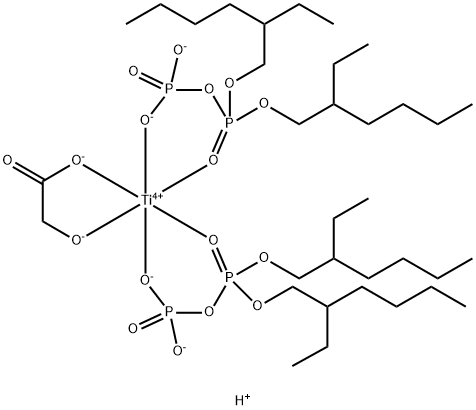 Acetic acid, hydroxy-, titanium complex Struktur