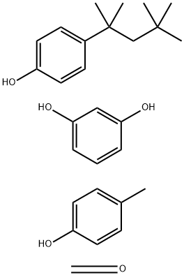 Formal dehydc,polymer with 1,3-benzenediol, 4-methylphenol and 4-(1,1,3,3-tetramcthylbutyl) phenol Struktur