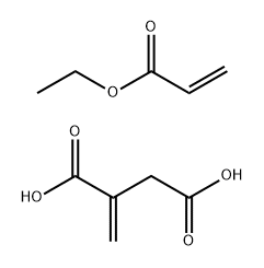 Butanedioic acid, methylene-, polymer with ethyl 2-propenoate, ammonium salt Struktur