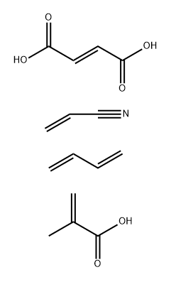 2-Butenedioic acid (2E)-, polymer with 1,3-butadiene, 2-methyl-2-prope noic acid and 2-propenenitrile, ammonium salt Structure