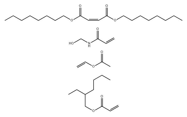 2-Ethylhexyl acrylate, vinyl acetate, N-methylolacrylamide, dioctylmal eate polymer Structure
