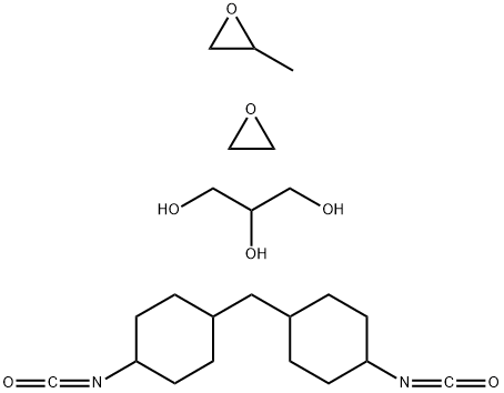 Oxirane, methyl-, polymer with oxirane, ether with 1,2,3-propanetriol (3:1), polymer with 1,1-methylenebis4-isocyanatocyclohexane Structure