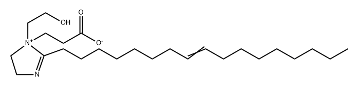 1-(2-羧乙基)-2-(8-十七烯基)-4,5-二氢-1-(2-羟乙基)-1H-咪唑内盐, 67892-37-9, 结构式