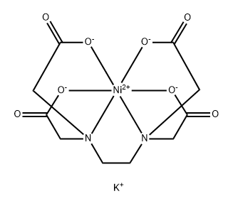 potassium [[N,N'-ethylenebis[N-(carboxymethyl)glycinato]](4-)-N,N',O,O',ON,ON']nickelate(1-) 结构式