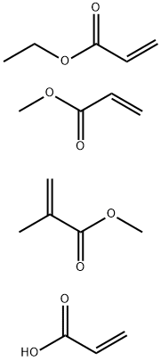 2-Propenoic acid, 2-methyl-, methyl ester, polymer with ethyl 2-propenoate, methyl 2-propenoate and 2-propenoic acid Struktur