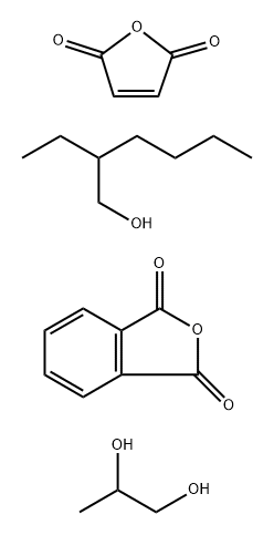 1,3-Isobenzofurandione, polymer with 2-ethyl-1-hexanol, 2,5-furandione and 1,2-propanediol Struktur