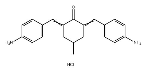 1,3-bis[(4-aminophenyl)methylene]-5-methylcyclohexan-1-one dihydrochloride Structure