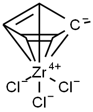 Methylcyclopentadienylzirkoniumtrichlorid Structure