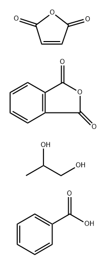 1,3-isobenzofurandione, polymer with 2,5-furandioneand 1,2-propanediol, benzoate Struktur