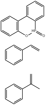 (9,10-Dihydro-9-oxa-10-phosphaphenanthrene-10-oxide) polymer with styrene and .alpha.-methyl-styrene Structure
