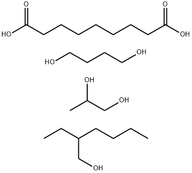 Nonanedioic acid, polymer with 1,4-butanediol and 1,2-propanediol, 2-ethylhexyl ester Struktur