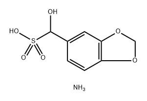 α-ヒドロキシ-1,3-ベンゾジオキソール-5-メタンスルホン酸アンモニウム 化学構造式