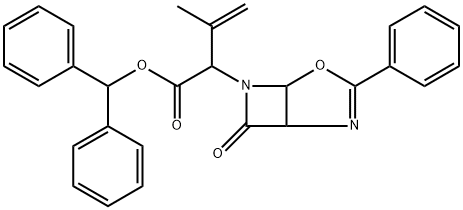 α-(1-Methylethenyl)-7-oxo-3-phenyl-4-oxa-2,6-diazabicyclo[3.2.0]hept-2-ene-6-acetic Acid DiphenylMethyl Ester Struktur