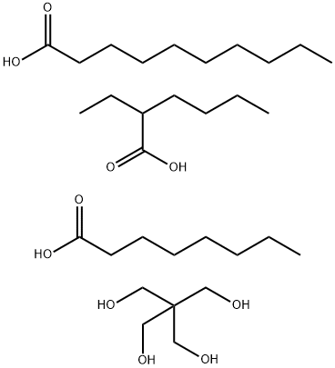 2,2-双(羟甲基)-1,3-丙二醇与2-乙基己酸、辛酸和癸酸的酯化物, 68130-25-6, 结构式