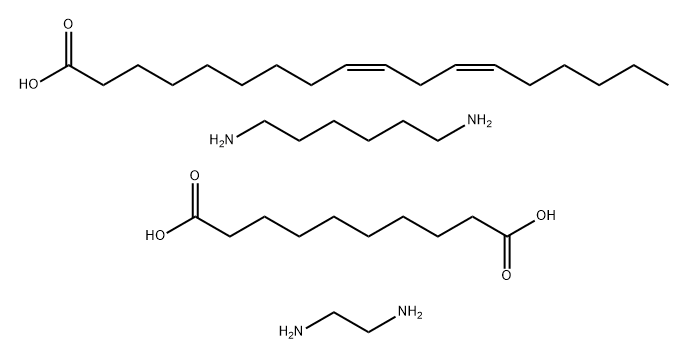Decanedioic acid, polymer with 1,2-ethanediamine, 1,6-hexanediamine and (Z,Z)-9,12-octadecadienoic acid dimer Structure