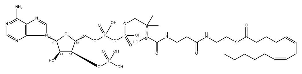 5-cis-8-cis-Tetradecadienoyl-CoA Struktur