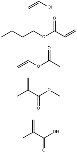 2-Propenoic acid, 2-methyl-, polymer with butyl 2-propenoate, ethenol, ethenyl acetate and methyl 2-methyl-2-propenoate Structure