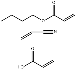 2-Propenoic acid, polymer with butyl 2-propenoate and 2-propenenitrile, ammonium salt Struktur
