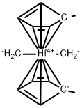 二(甲基-Η5-环戊二烯)二甲基铪, 68193-43-1, 结构式