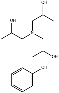 phenol, compound with 1,1',1''-nitrilotris[propan-2-ol] (1:1) 结构式