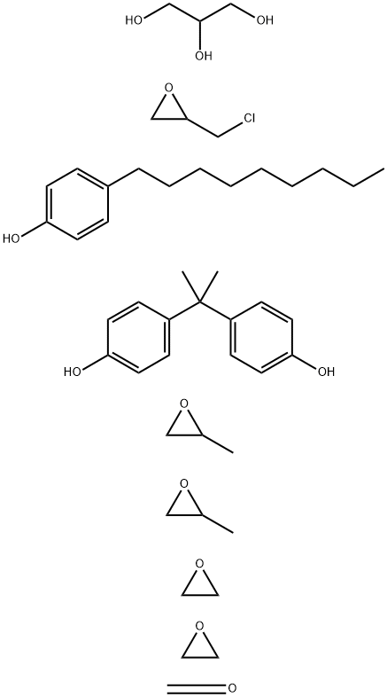 Formaldehyde polymer with (chloromethyl)oxirane, 4,4'-(1-methylethylidene)bis[phenol], methyloxirane, methyloxirane polymer with oxirane ether with 1,2,3-propanetriol (3:1)  4-nonylphenol and oxirane Structure