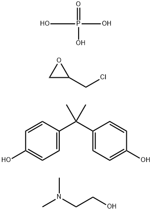 Phosphoric acid, polymer with (chloromethyl)oxirane and 4,4-(1-methylethylidene)bisphenol, compd. with 2-(dimethylamino)ethanol Structure