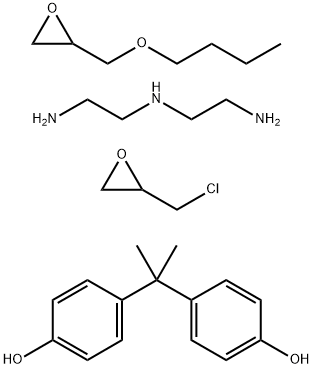 Phenol, 4,4'-(1-methylethylidene)bis-, polymer with N-(2-aminoethyl)-1,2-ethanediamine, (butoxymethyl)oxirane and (chloromethyl)oxirane Structure