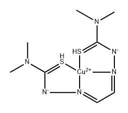 copper (II) pyruvaldehyde bis(N(4)-dimethylthiosemicarbazone),68340-93-2,结构式