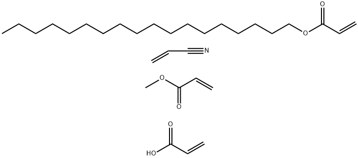 2-Propenoic acid, polymer with methyl 2-propenoate, octadecyl 2-propenoate and 2-propenenitrile Structure