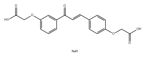 Acetic acid, 3-3-4-(carboxymethoxy)phenyl-1-oxo-2-propenylphenoxy-, disodium salt, (E)- Struktur
