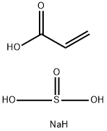 亜硫酸二ナトリウムを連鎖移動剤とする、アクリル酸・アクリル酸ナトリウム共重合物 化学構造式